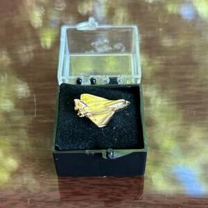Vintage Boeing X-32 Gold-Tone Lapel Pin in Case — JSF Concept Jet